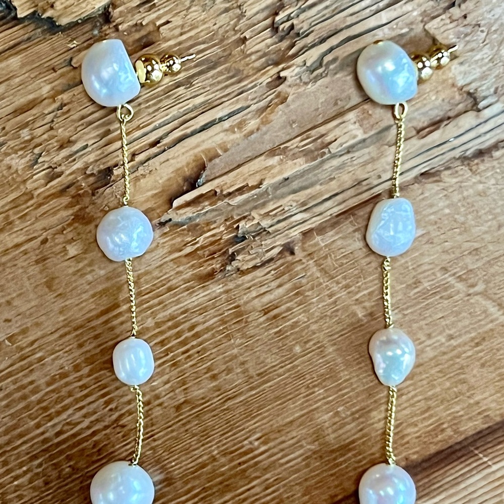 🌺🎉HP🎉🌺 NWT Cult Gaia Atum Freshwater Pearl Earrings - Picture 7 of 16